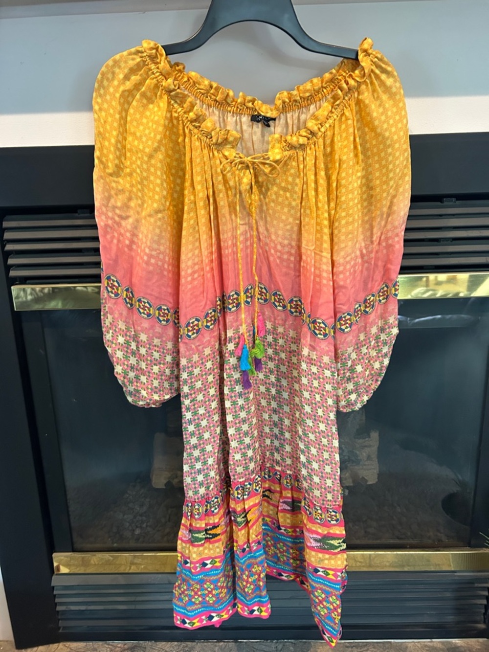 Colorful Geometric & Ikat Print dress